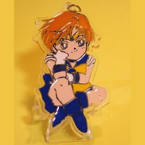 Vintage Sailor Moon S URANUS Acrylic Key Chain RIng Strap TOEI ANIME NAOKO TAKEU
